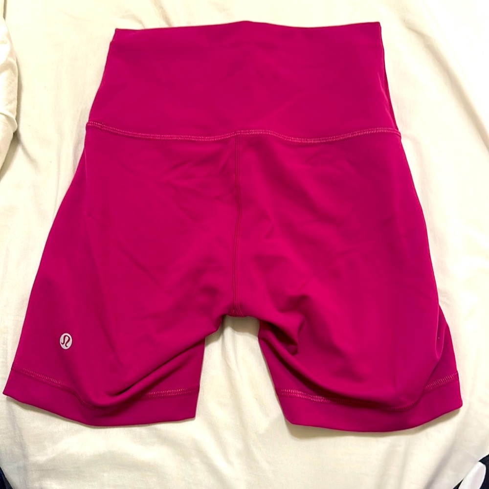 Lululemon Biker shorts- size 6- 6 in- color magenta